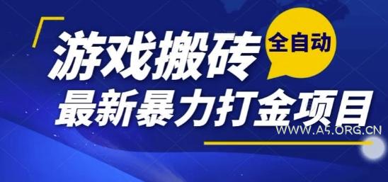 热门副业,全自动游戏打金搬砖,单账号一天收益1-2张,可多开矩阵操作日入1k【揭秘】-A5资源网