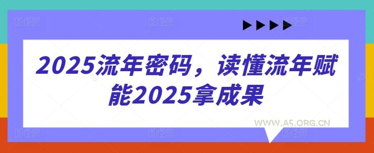 2025流年密码,读懂流年赋能2025拿成果-A5资源网