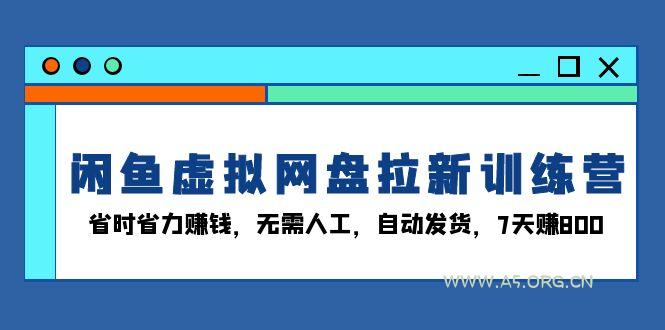 闲鱼虚拟网盘拉新训练营:省时省力赚钱,无需人工,自动发货,7天赚800-A5资源网