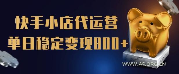 【快手小店代运营】限时托管计划,全程喂饭,单日稳定变现5张【揭秘】-A5资源网