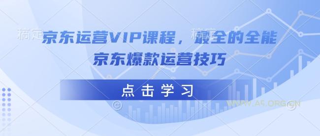 京东运营VIP课程,最全的全能京东爆款运营技巧-A5资源网