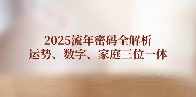 2025流年密码全解析,运势、数字、家庭三位一体-A5资源网