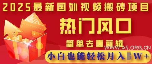 2025最新视频搬砖项目,热门风口,简单去重剪辑,小白也能轻松月入过W-A5资源网