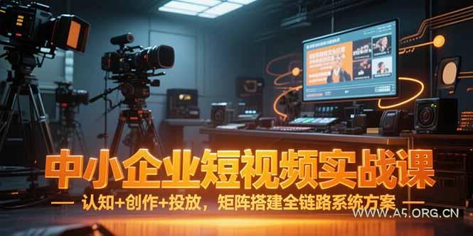 中小企业短视频实战课,认知+创作+投放,矩阵搭建全链路系统方案-A5资源网