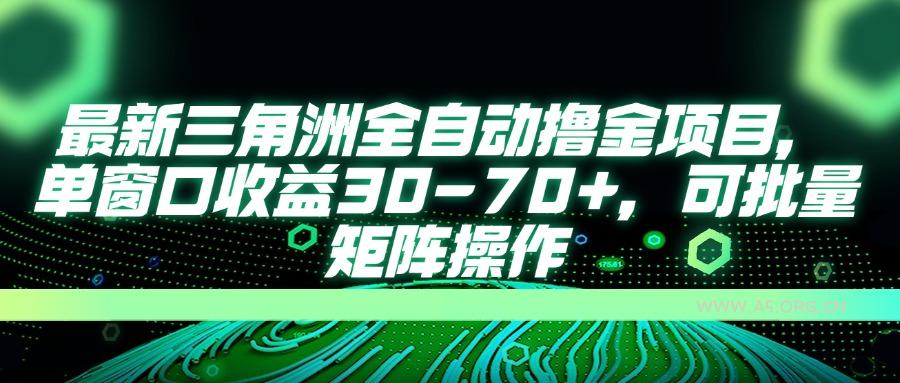 最新三角洲全自动撸金项目,单窗口收益30-70+,可批量矩阵操作-A5资源网