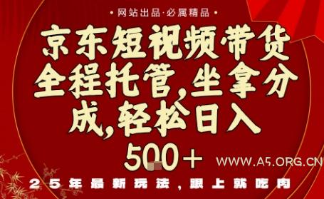 京东短视频带货,新玩法,0门槛,做就有米,无需剪辑,无需选品【揭秘】-A5资源网