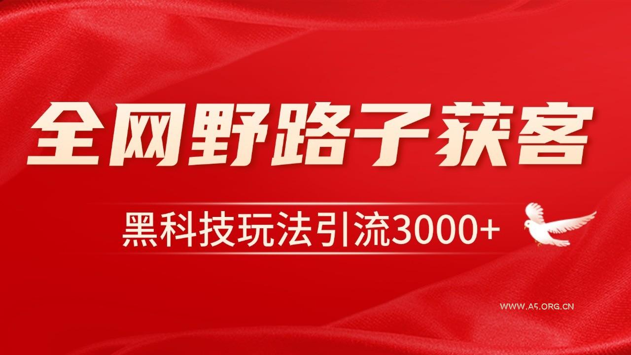 电商引流获客野路子全平台暴力截流获客日引500+-A5资源网