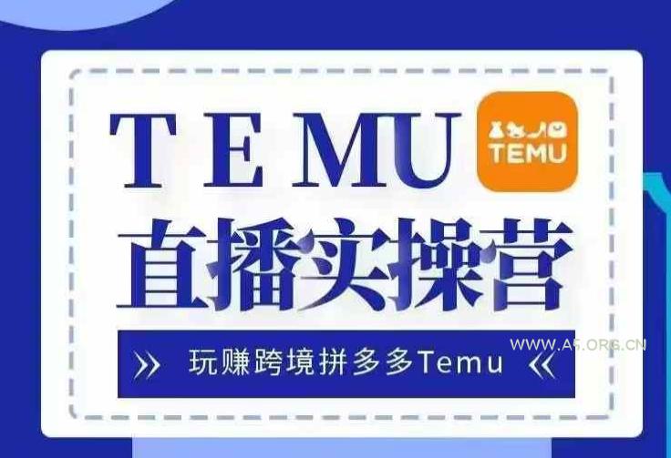 Temu直播实战营,玩赚跨境拼多多Temu,国内电商卷就出海赚美金-A5资源网