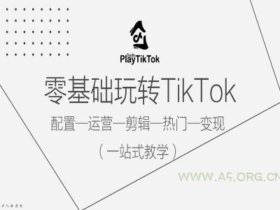 零基础玩转TikTok,配置一运营一剪辑一热门一变现,一站式教学-A5资源网