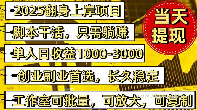 稳定八年美金掘金2.0脚本干活，只需躺赚。单人日收益1000-3000可批量、...-A5资源网