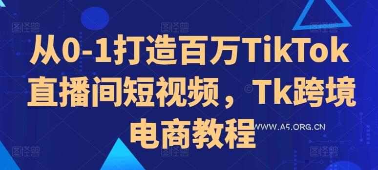 从0-1打造百万TikTok直播间短视频,Tk跨境电商教程-A5资源网