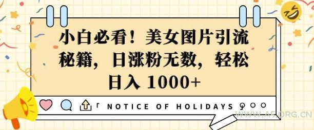 小白必看,美女图片引流秘籍,日涨粉无数,轻松日入几张【揭秘】-A5资源网