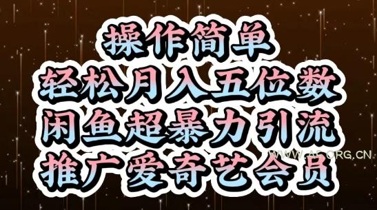 闲鱼超暴力引流推广爱奇艺会员,操作简单,轻松月入5位数-A5资源网
