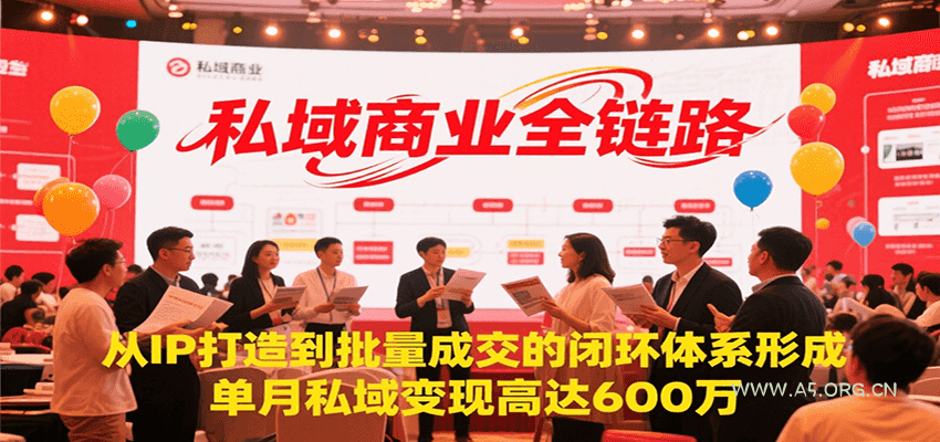 私域商业全链路,从IP打造到批量成交的闭环体系形成,单月私域变现600万-A5资源网