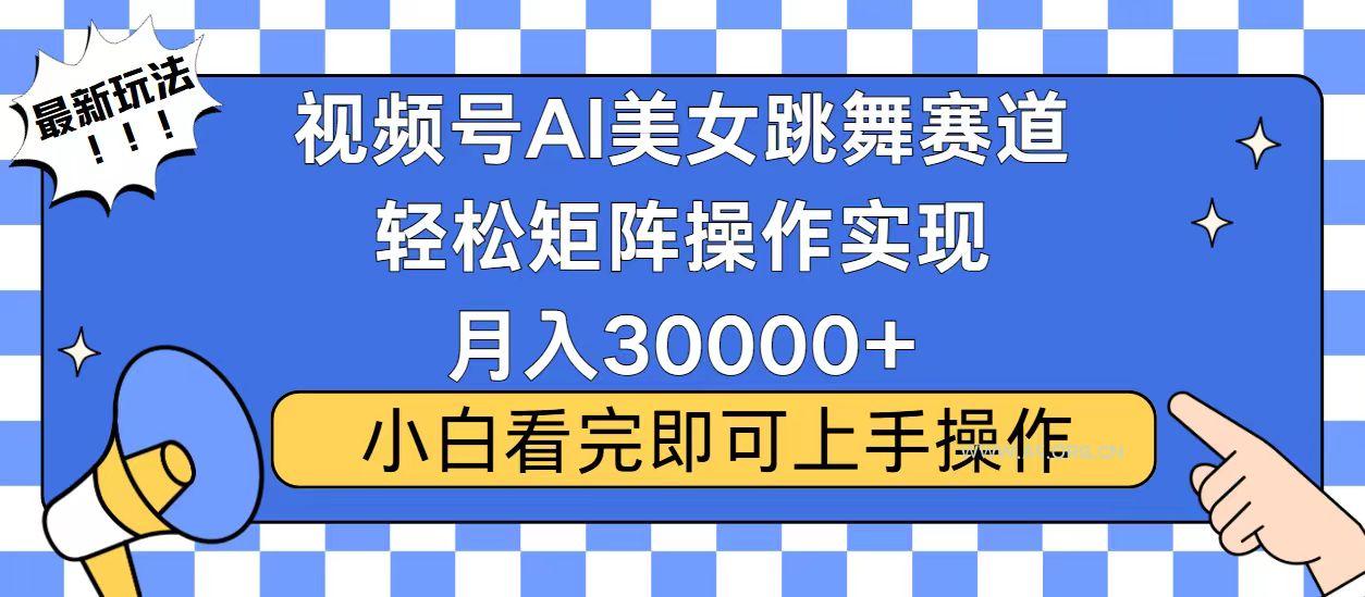 视频号蓝海赛道玩法,当天起号,拉爆流量收益,小白也能轻松月入30000+-A5资源网