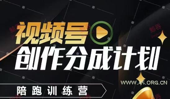 视频号创作分成计划陪跑训练营,手把手教会你如何制作视频,细水长流型项目-A5资源网