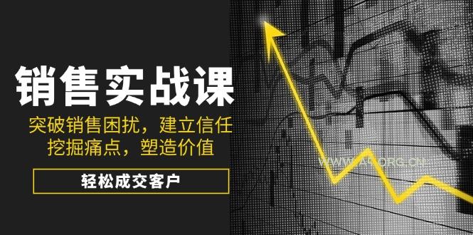 销售实战课,突破销售困扰,建立信任,挖掘痛点,塑造价值,轻松成交客户-A5资源网