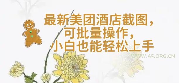 【轻云】最新美团酒店截图,可批量操作,小白也能轻松上手-A5资源网