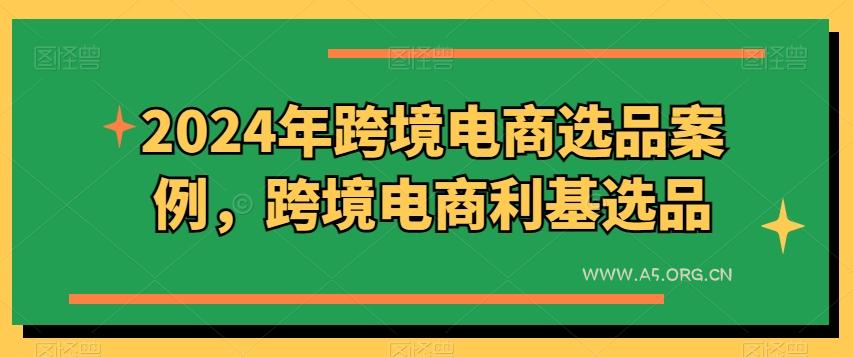2024年跨境电商选品案例,跨境电商利基选品(更新)-A5资源网