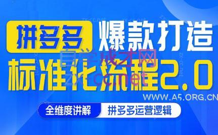 云杉老师·拼多多爆款打造标准化流程2.0-A5资源网