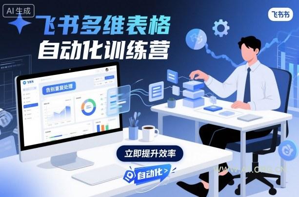 飞书多维表格自动化训练营,手把手教你告别重复处理,用多维表格开启高效办公新模式-A5资源网