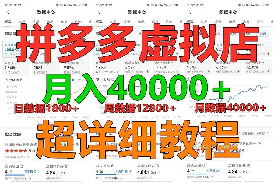 拼多多虚拟电商训练营月入40000+,全网最详细,你做你也行,暴利稳定长久-A5资源网