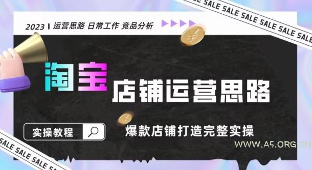 2023淘宝店铺运营全攻略:竞品分析,打造爆款店铺完整实操(附运营思维素材)-A5资源网