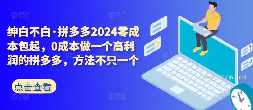 拼多多2024零成本包起,0成本做一个高利润的拼多多,方法不只一个-A5资源网