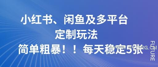 小红书、闲鱼及多平台定制玩法简单粗暴!每天稳定5张-A5资源网