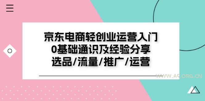 京东电商-轻创业运营入门0基础通识及经验分享:选品/流量/推广/运营-A5资源网