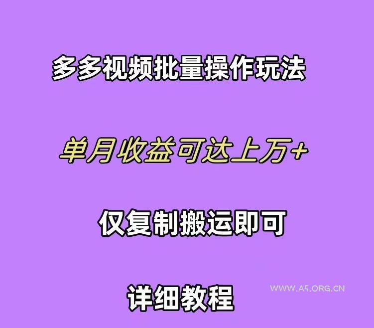 (10029期)拼多多视频带货快速过爆款选品教程 每天轻轻松松赚取三位数佣金 小白必…-A5资源网