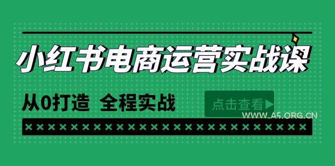 (9946期)最新小红书·电商运营实战课,从0打造  全程实战(65节视频课)-A5资源网