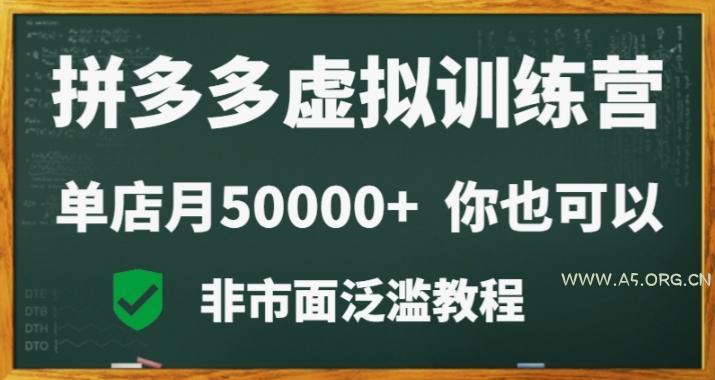 拼多多虚拟电商训练营月入30000+你也行,暴利稳定长久,副业首选-A5资源网