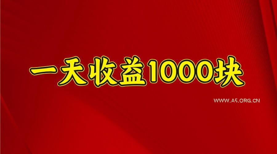 一天收益1000块,2025全网首发-A5资源网