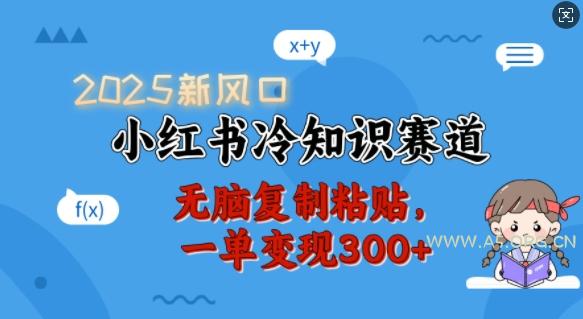 2025新风口,小红书冷知识赛道,无脑复制粘贴,一单变现300+-A5资源网