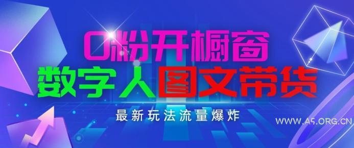 抖音最新项目,0粉开橱窗,数字人图文带货,流量爆炸,简单操作,日入1K+【揭秘】-A5资源网