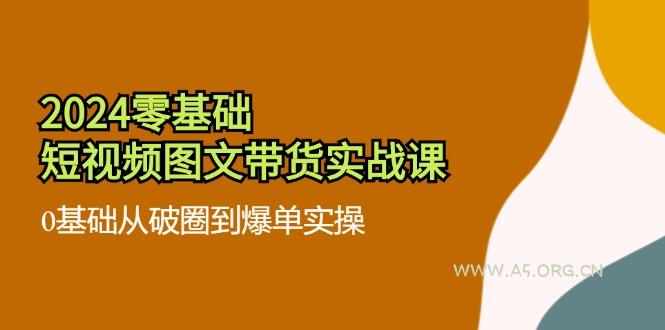 2024零基础·短视频图文带货实战课:0基础从破圈到爆单实操(35节课-A5资源网