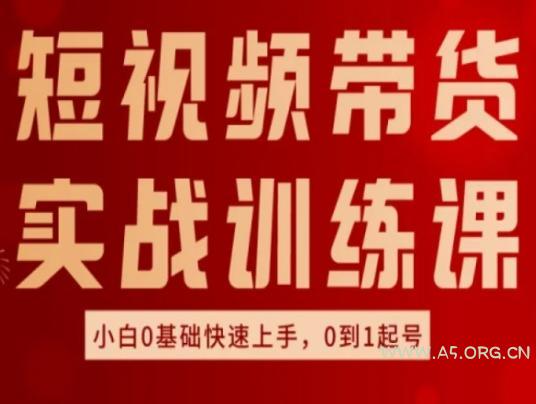 短视频带货实战训练课,好物分享实操,小白0基础快速上手,0到1起号-A5资源网