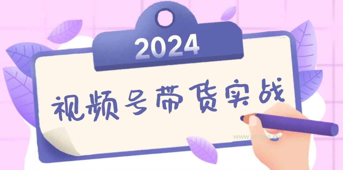 2024视频号最新带货实战课:无人直播/书单号卖货/个人IP口播 (附资料素材-A5资源网