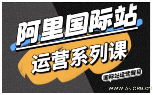 阿里国际站运营系列课,涵盖精准引流、直通车与全站推实战SOP,搭配AI效率工具包与高阶增长玩法-A5资源网