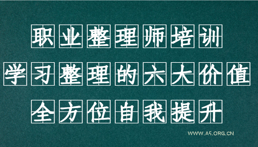 职业整理师培训(新版),学习整理的六大价值,全方位自我提升!-A5资源网