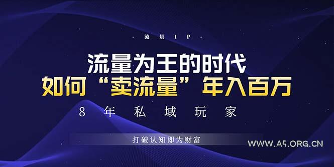 未来如何通过“卖流量”年入百万,跨越一切周期绝对蓝海项目-A5资源网