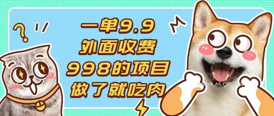 一单9.9的项目,不挑人,小白当天上手,制作作品只需1分钟-A5资源网