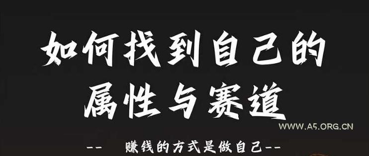 赛道和属性2.0:如何找到自己的属性与赛道,赚钱的方式是做自己-A5资源网