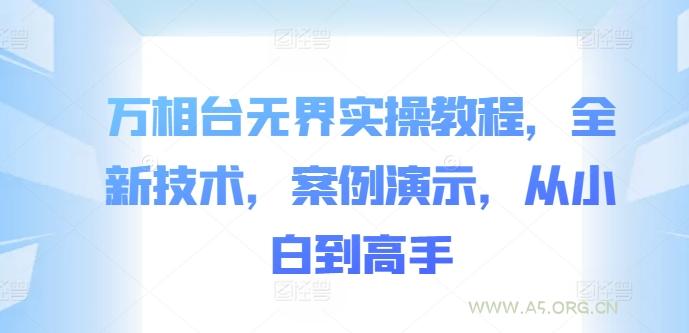 万相台无界实操教程，全新技术，案例演示，从小白到高手-A5资源网