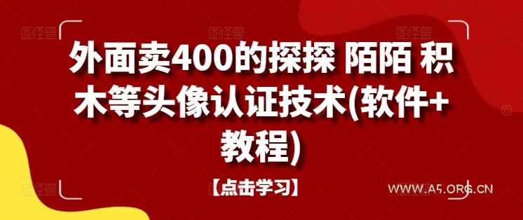 外面卖400的探探 陌陌 积木等头像认证技术(软件+教程)-A5资源网