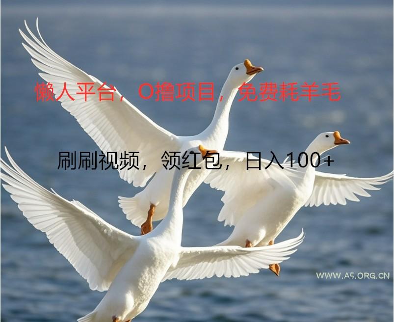 O撸懒人平台，全新手机广告不推广单机100+，刷刷就有捡钱一样， 简单无脑稳定-A5资源网