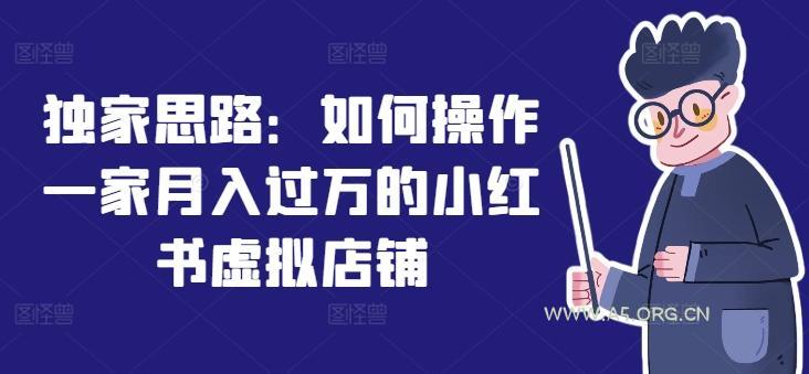 独家思路:如何操作一家月入过万的小红书虚拟店铺-A5资源网