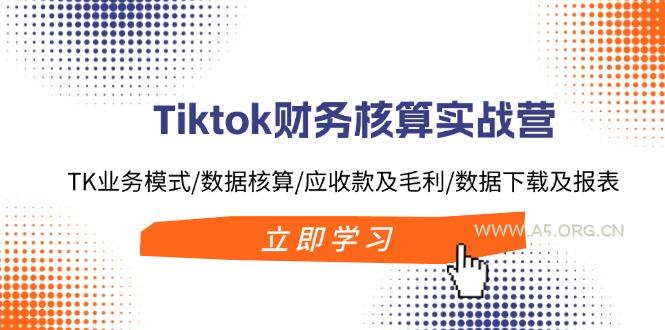 Tiktok财务核算实战营:TK业务模式/数据核算/应收款及毛利/数据下载及报表-A5资源网