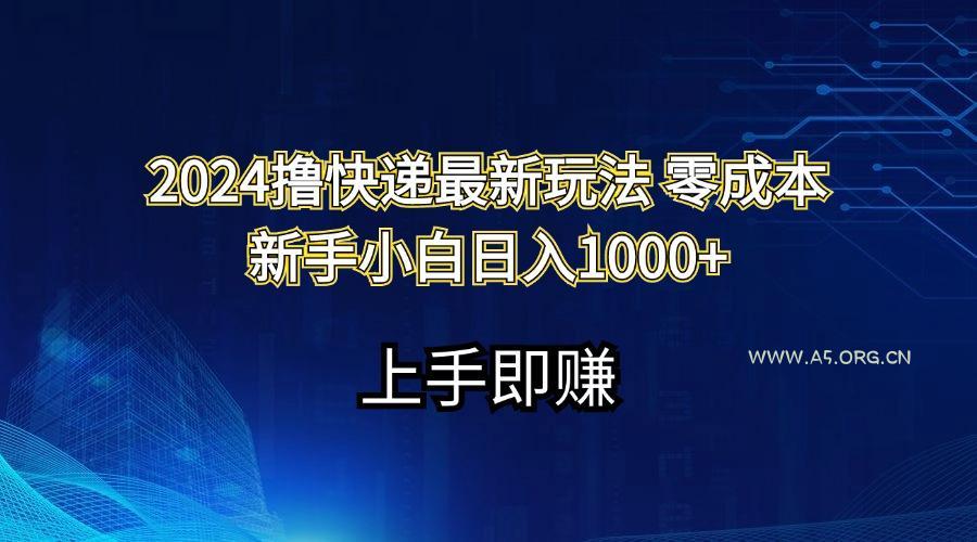 2024撸快递最新玩法零成本新手小白日入1000+-A5资源网